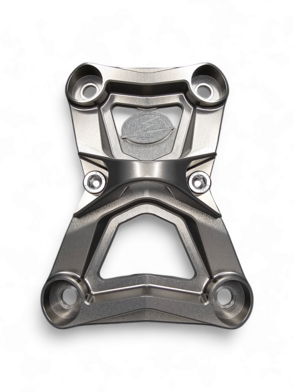 Polaris Turbo R Radius Rod Plate - Rear - Elektric Off Road - Billet Anodized - Gun Metal - `22-`25
